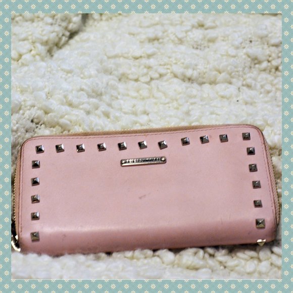Rebecca Minkoff Pink Studded Wallet - Picture 1 of 6